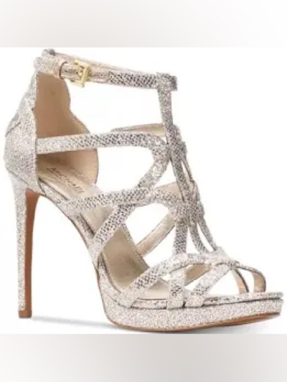 Michael Kors Sandra Platform Glitter Heels Size 9